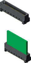 Figure 1. HSEC8 series and HSEC8 series mated with card